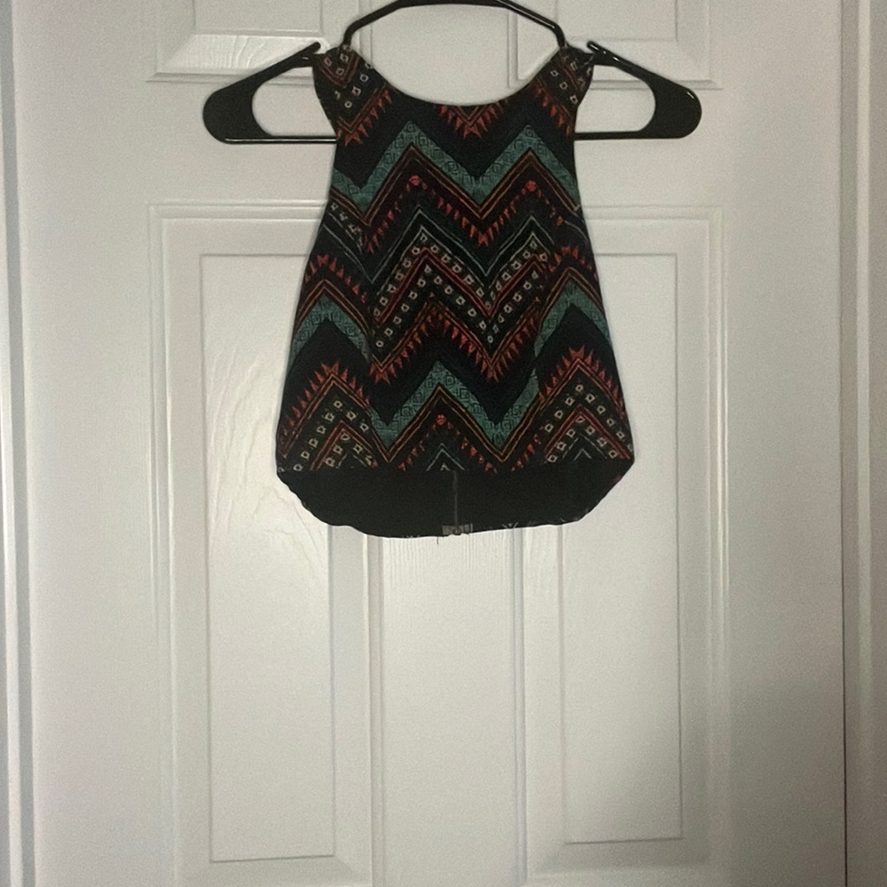 Trible Print Crop Top